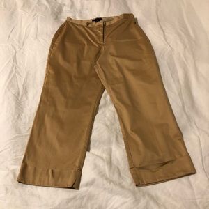CLEARANCE The Limited Stretch Gold Large Cuff Capris
